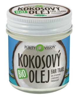 Purity vision Fair Trade Bio Kokosový olej panenský 120 ml